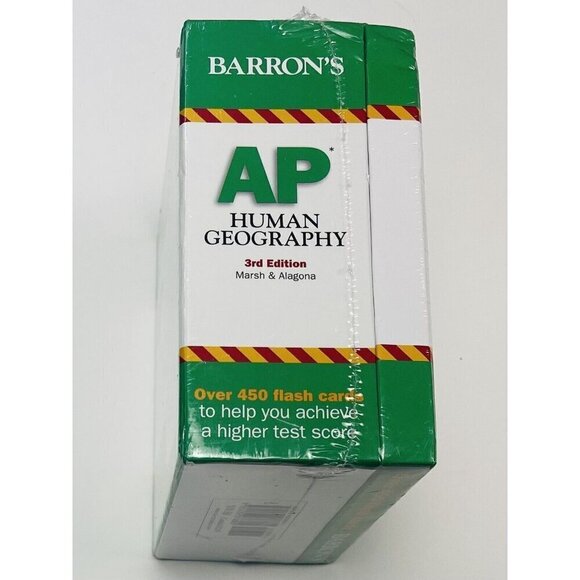 BARRON'S AP Human Geography 3rd Edition 450 FLASH CARDS Test Prep NIB NEW Sealed - Picture 3 of 5
